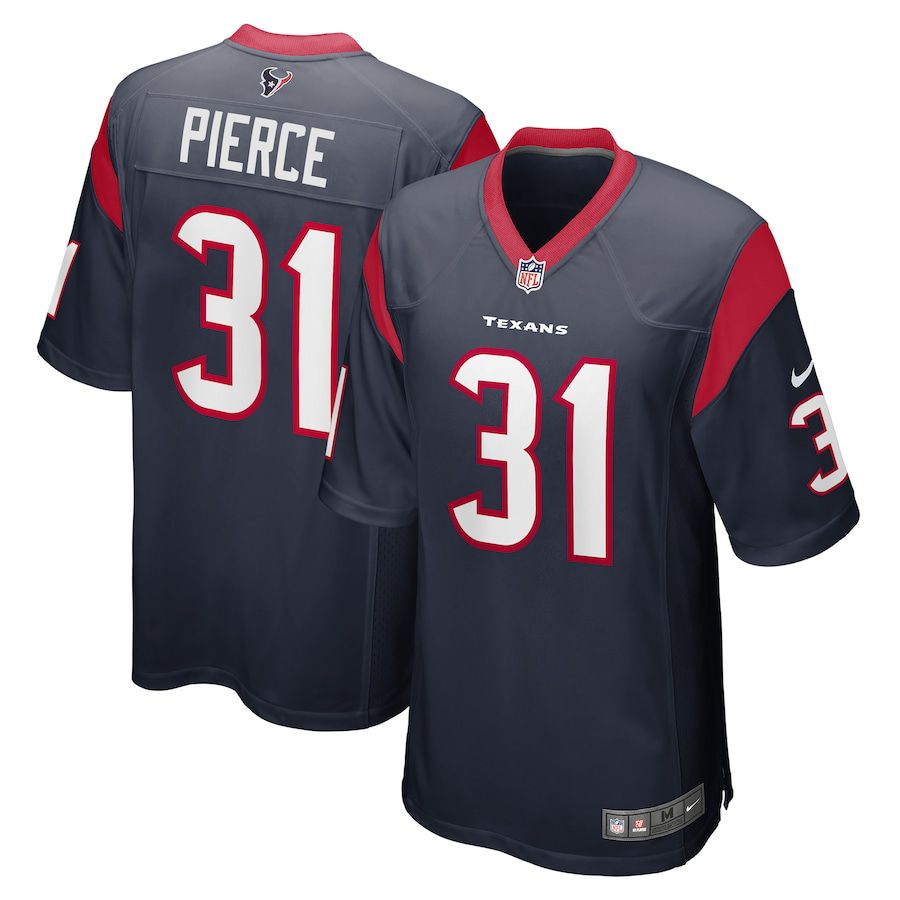 Men Houston Texans 31 Dameon Pierce Nike Navy Game Player NFL Jersey